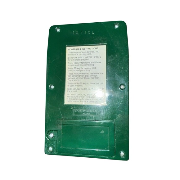 2002 Mattel - Retro Classic Football 2 Electronic Handheld Game - Tested Working - Picture 6 of 6